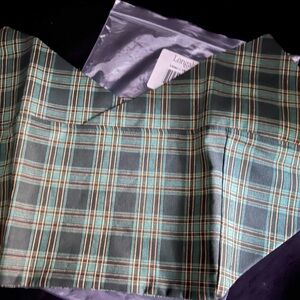 Longaberger Traditions Generosity Basket LINER ONLY Green Plaid
